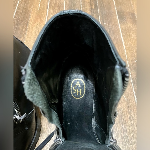 Ash Poker Black Heeled Moto Boots - Size 37 - Approx US 7 - Picture 6 of 7